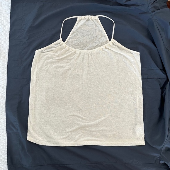 Old Navy Tops - OLD NAVY Ivory Relaxed Fit Suspended Drapey Tank Top M Spaghetti Strap Loose Fit
